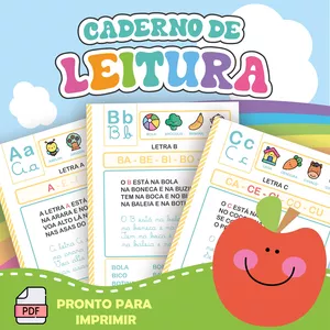 Imagem de capa para o Ebook APRENDENDO A LER CADERNO DE LEITURA SILABAS SIMPLES