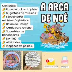 Imagem de capa para o Ebook KIT ARCA DE NOÉ - A ALIANÇA COM DEUS 🌧️🌈🙌🏻