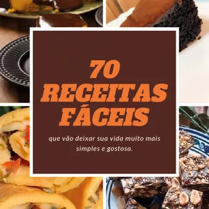 Imagem de capa para o Ebook 70 Receitas Super Fáceis