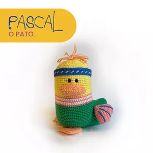 Imagem de capa para o Ebook Pascal, o pato | Receita de crochê em PDF