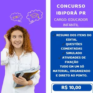 Imagem de capa para o Ebook IBIPORÃ PR 2026 - EDUCADOR INFANTIL