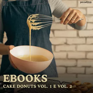 Imagem de capa para o Curso online Ebook Cake Donuts Assados vol.1 e vol.2