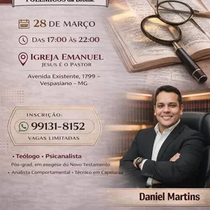 Imagem de capa para o Evento presencial IMERSÃO TEOLÓGICA - ANÁLISE SISTÊMICA DA BÍBLIA 