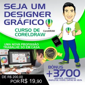 Imagem de capa para o Curso online DESIGNER GRÁFICO - CURSO DE CORELDRAW COMPLETO COM BÔNUS