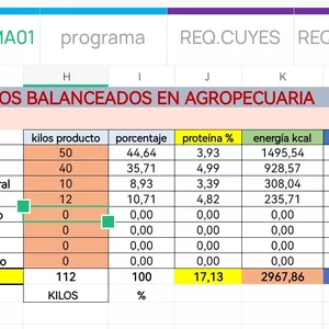Imagen de portada para Curso online Mini software en Excel, para helaborar fórmulas para crianza animal