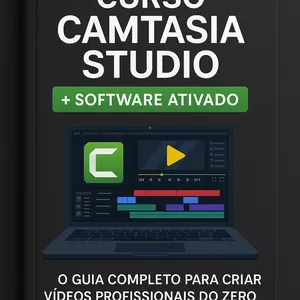 Imagem de capa para o Ebook Curso Camtasia Studio + Software Ativado: O Guia Completo