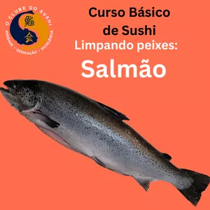 Imagem de capa para o Curso online Curso Básico de Sushi - Limpeza de peixes - Salmão