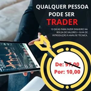 Imagem de capa para o Ebook 10 Dicas para Fazer Dinheiro na Bolsa de Valores + Guia de Introdução à Análise Técnica.