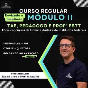 Imagem de capa para o Curso online TAE, Pedagogo e Professor EBTT (Módulo 2)