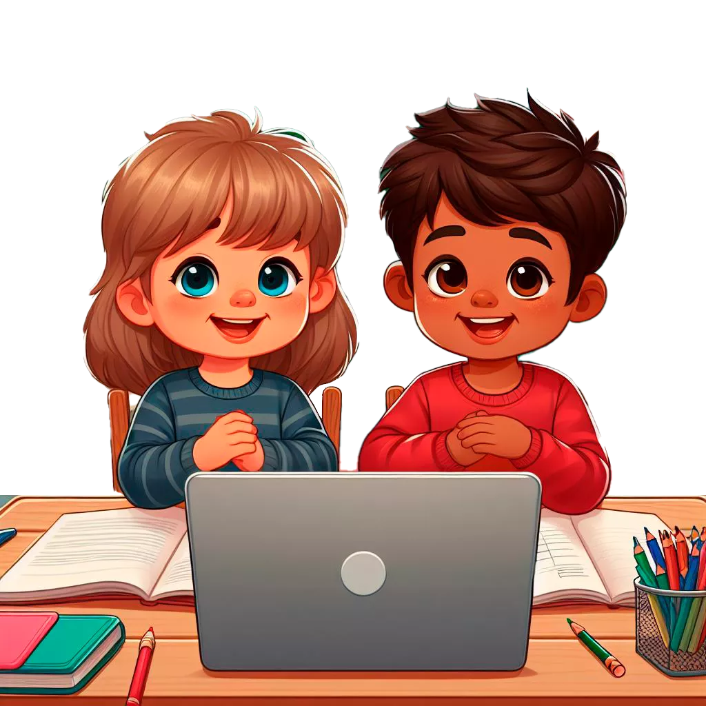 Desenho de crianças no computador