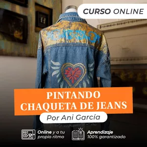 Imagen de portada para Curso online Curso Pintura Textil "Pintando Chaqueta de Jeans"