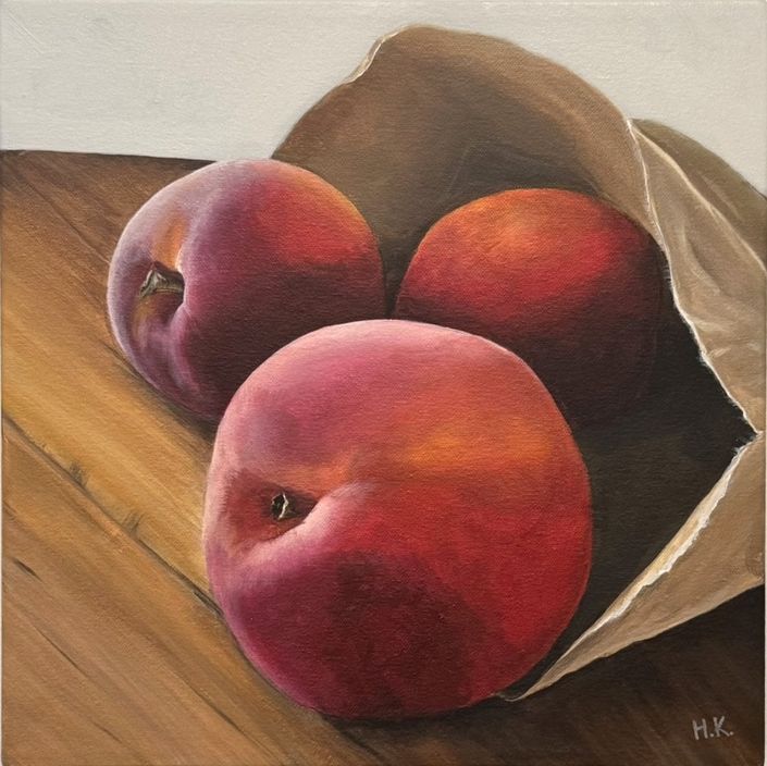 Paper Bag Peaches in Acrylic
