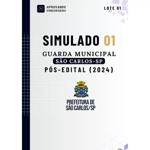 Imagem de capa para o Ebook 07 Simulados GCM São Carlos - SP (Pós edital 2024)