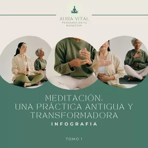 Imagen de portada para Ebook Meditación: una práctica antigua y transformadora.(Infografia)(10 páginas)