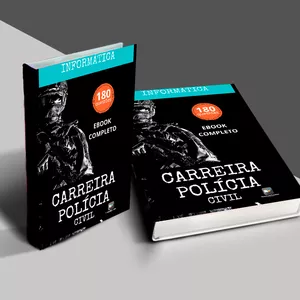Imagem de capa para o Ebook Informática Polícia Civil -180 Questões de Informática com Gabarito