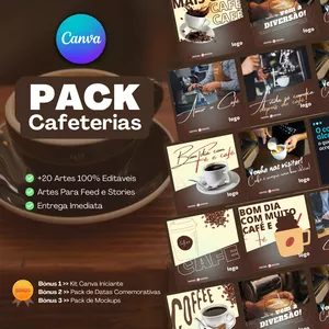 Curso  Pack Canva Para Cafeterias