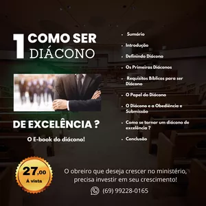 Imagem de capa para o Ebook COMO SER UM DIÁCONO DE EXCELÊNCIA