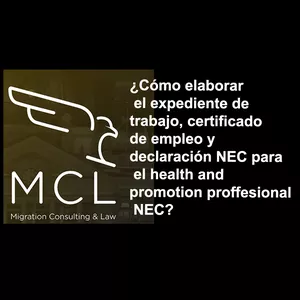Imagen de portada para Curso online ¿Cómo elaborar el expediente de trabajo, certificado de empleo y declaración NEC para el health and promotion proffesional NEC?