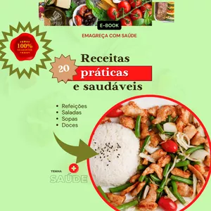 Imagem de capa para o Ebook 20 RECEITAS SAÚDAVEIS 