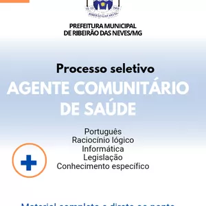 Imagem de capa para o Ebook Apostila digiral para Agente Comunitário de Saúde de Ribeirão das Neves 