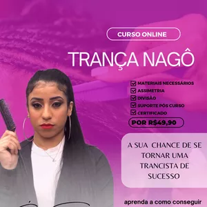 Imagem de capa para o Curso online Curso trança nagô on-line 