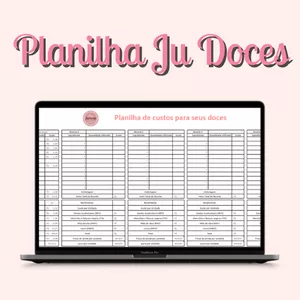 Imagem de capa para o Ebook Planilha de precificação Ju Doces