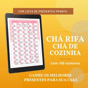 Imagem principal do produto Chá Rifa - Chá de Cozinha - Rosa - Com Lista de Presentes