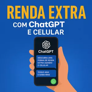 Imagem de capa para o Curso online Renda Extra com ChatGPT e Celular