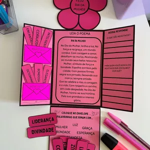 Imagem de capa para o Ebook Dia da Mulher - Atividade Lapbook