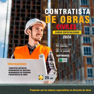 Imagen de portada para Curso online CONTRATISTA DE OBRAS CIVILES 