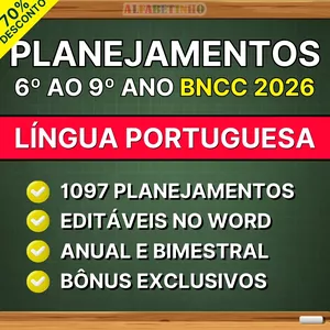 Imagem do curso LÍNGUA PORTUGUESA - Planejamentos do 6º ao 9º ano - BNCC 2026