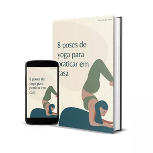 Imagem de capa para o Ebook 8 poses de yoga para praticar em casa