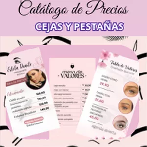Imagen de portada para Ebook CATÁLOGO DE PRECIOS: CEJAS Y PESTAÑAS