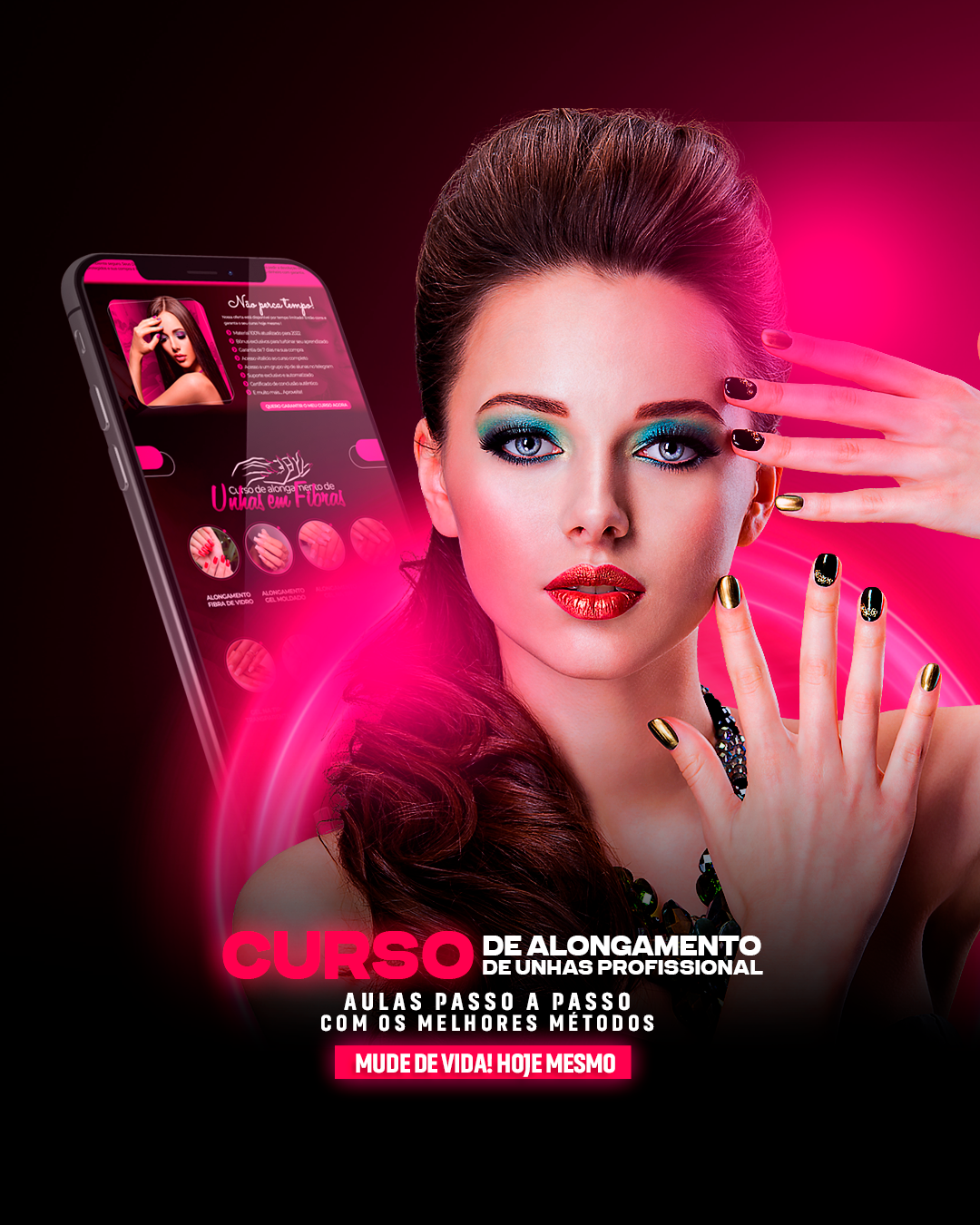Imagem de Curso Alongamento de unhas em Fibra criado por Adriano na hotmart