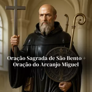 Imagem de capa para o Curso online Oração Sagrada de São Bento + Oração do Arcanjo Miguel 