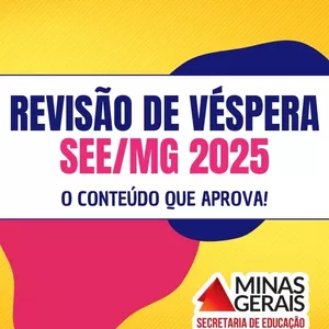 Imagem de capa para o Evento online REVISÃO DE VÉSPERA - SEE/MG 2025