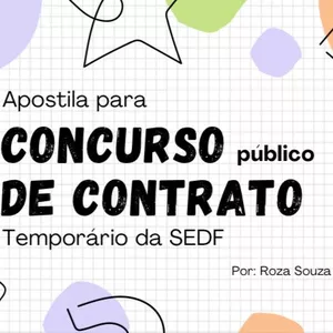 Imagem de capa para o Ebook Apostila para concurso público de contrato temporário da SEDF