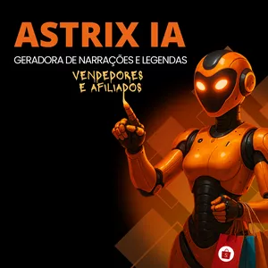 Imagem de capa para o Curso online ASTRIX IA - NARRAÇÃO &amp; LEGENDAS P/ SHOPEE