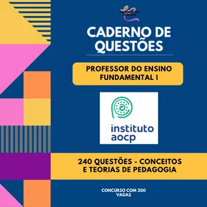 Imagem de capa para o Ebook CADERNO DE QUESTÕES - Conceitos e Teorias de Pedagogia - Instituto AOCP