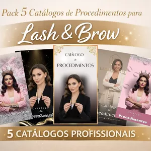 Imagem de capa para o Ebook Nome: Pack 5 Catálogos de Procedimentos para Lash &amp; Brow