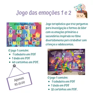 Imagem de capa para o Ebook Jogo das emoções 1 e 2