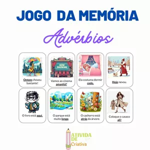 Imagem de capa para o Ebook JOGO DA MEMÓRIA - ADVÉRBIOS