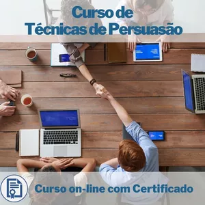 Imagem principal do produto Curso Online em videoaula de Técnicas de Persuasão com Certificado