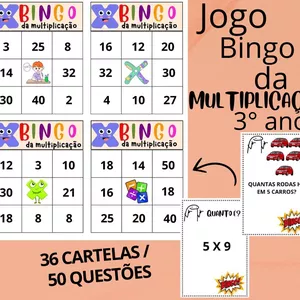 Imagem de capa para o Ebook BINGO DA MULTIPLICAÇÃO 3° ANO