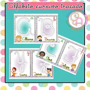 Imagem de capa para o Ebook ALFABETO TRAÇADO CURSIVO MAIÚSCULO