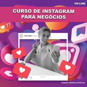 Imagem de capa para o Curso online Curso de Instagram Para Negócios