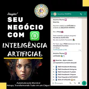 Imagem de capa para o Ebook INTELIGÊNCIA ARTIFICIAL AMAYA WHATSAPP