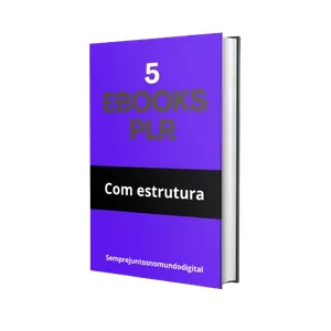 Imagem de capa para o Ebook 5 ebooks plr's com estrutura