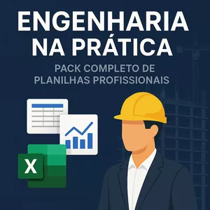 Imagem de capa para o Curso online ENGENHARIA NA PRÁTICA: PACK COMPLETO DE PLANILHAS PROFISSIONAIS 