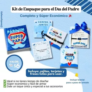 Imagen de portada para Ebook  Kit de Empaque para el Día del Padre – Imprimible, Completo y Súper Económico 🎉